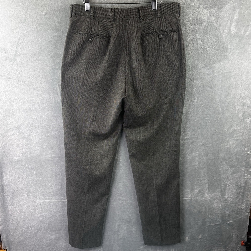 Santorelli Stuart Pants 35x31 Mid Grey 100% Pure Wool Dress Trousers - Picture 5 of 9